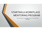 Starting a Workplace Mentoring Program