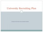 University Recruiting Plan 